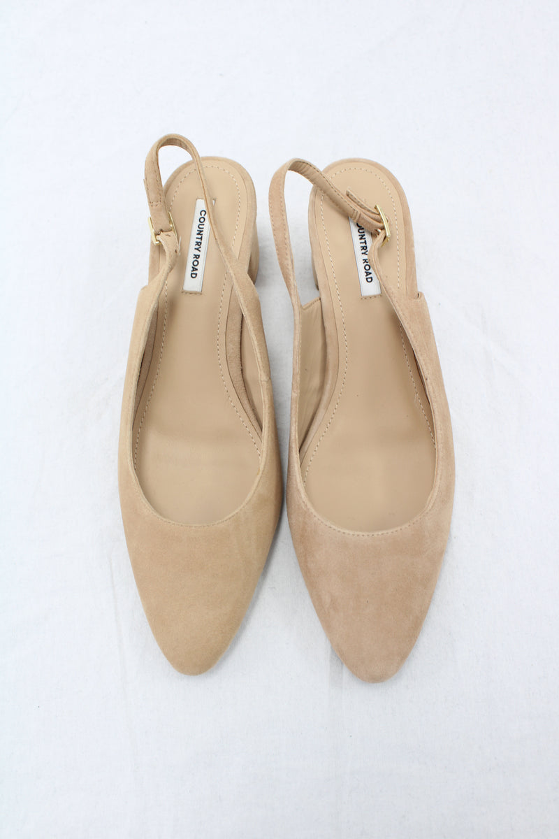 Country Road - Suede Slingback Heels