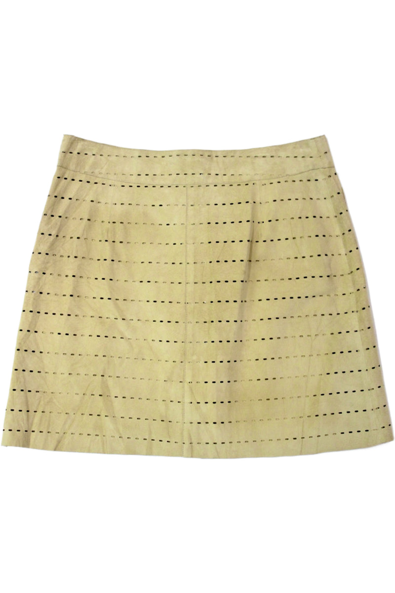 FENDI - Lazer Cut Suede Skirt