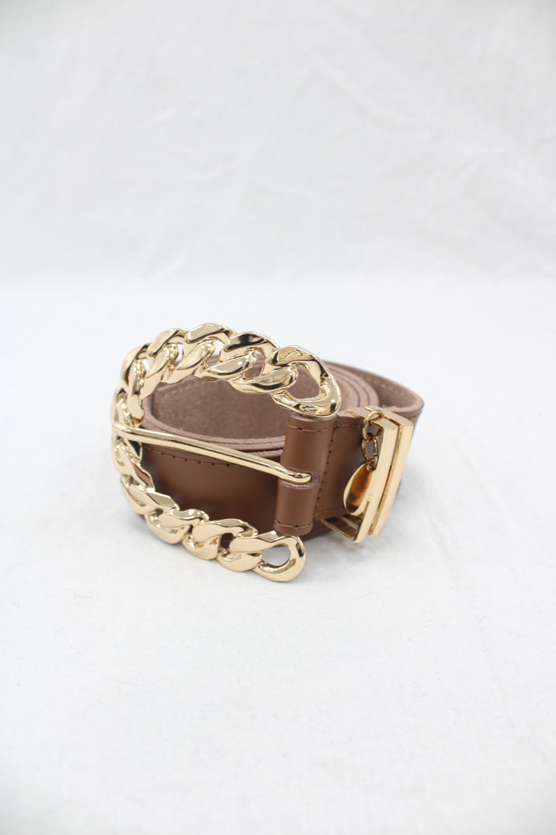 Karen Walker - Brown Chunky Chain Belt