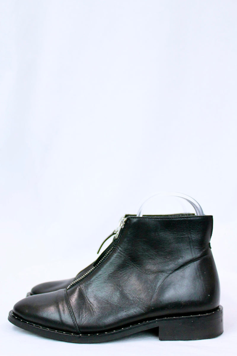 Zip Front Ankle Boots