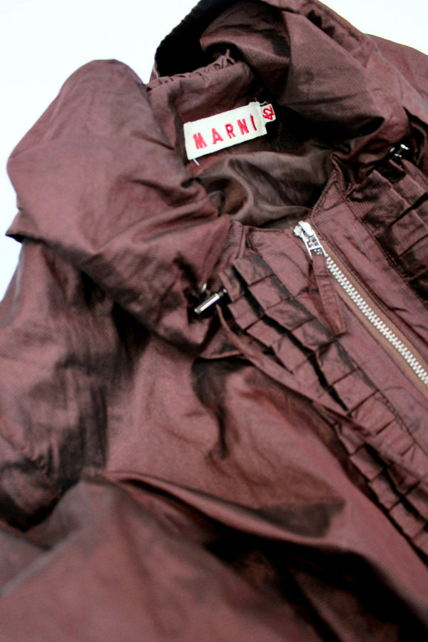 Marni - Hooded Nylon Longline Jacket