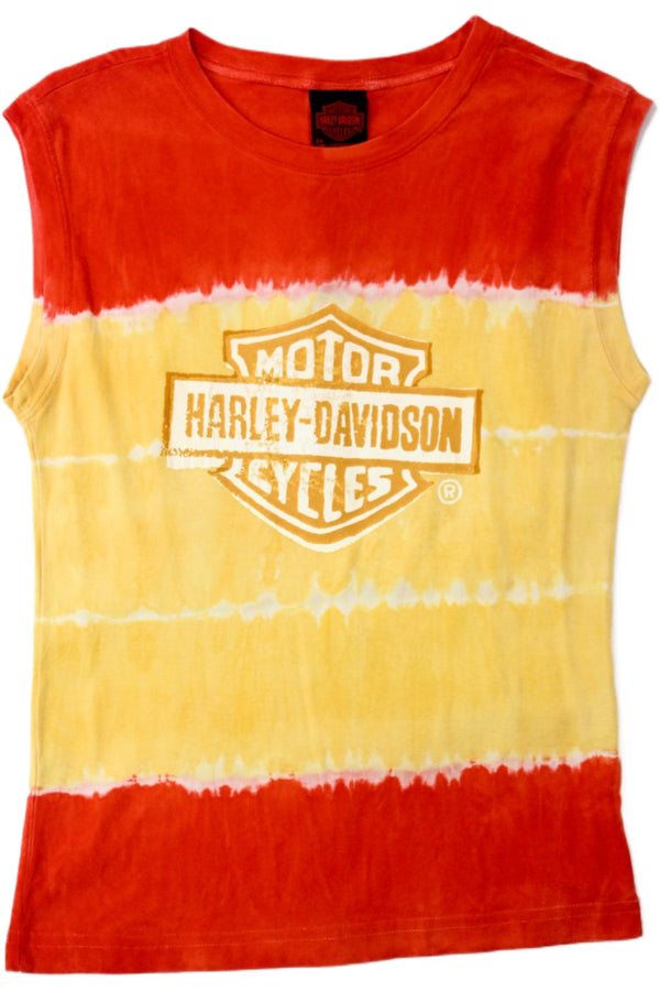 Harley Davidson Motor Cycles - Tie Dye Singlet