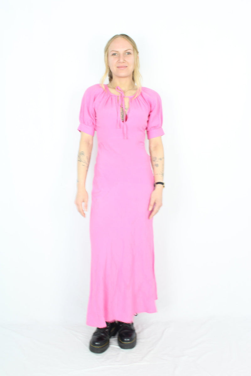 Ruby - Pink Linen Dress