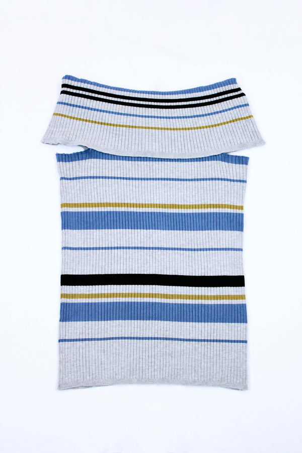 Striped Rib Knit Vest