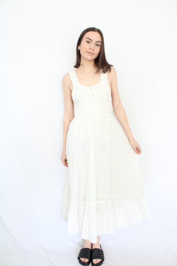 White Broderie Dress
