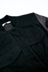 Leather Sleeve Jacket