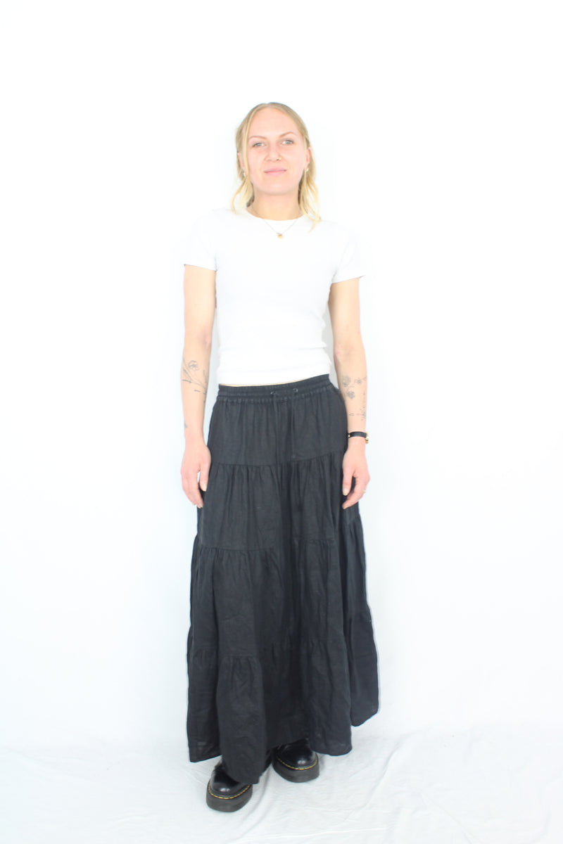 Country Road - French Linen Maxi Skirt