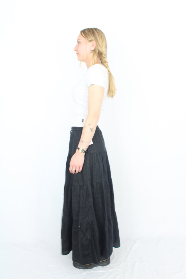 Country Road - French Linen Maxi Skirt