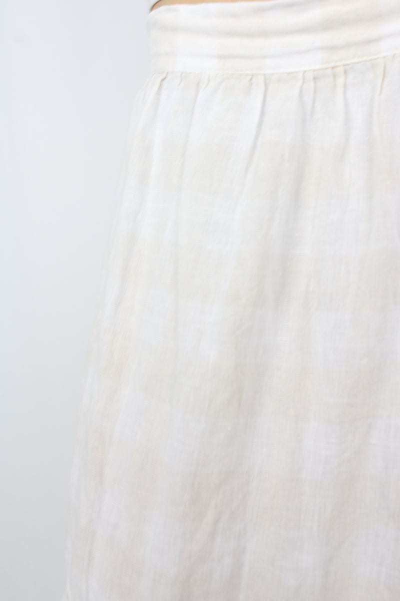 Marle - Gingham Linen Skirt