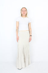 Marle - Shirred Linen Skirt