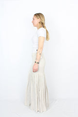 Marle - Shirred Linen Skirt