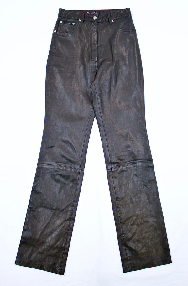 Cavalero - Stretch Leather Semi-Flare Pant