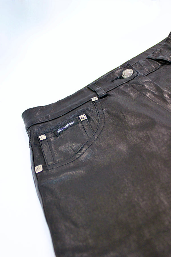Cavalero - Stretch Leather Semi-Flare Pant