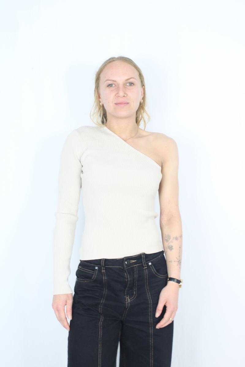 Dissh - Ribbed One Shoulder Top