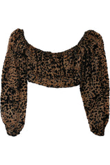 House of CB - Burnout Velvet Crop