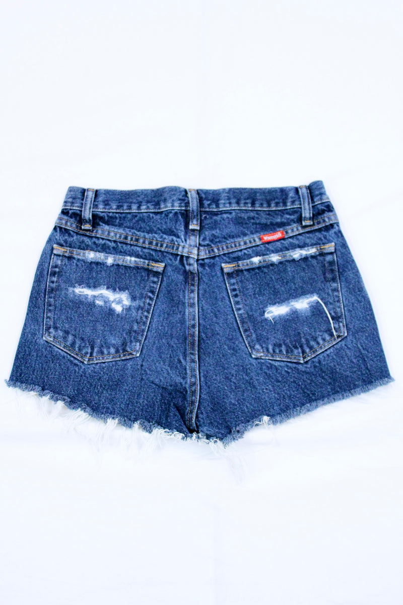 Ripped Front Denim Shorts