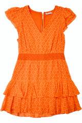 Alice + Olivia - Textured Chiffon Mini Dress