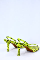 Zara Basic - Neon Snake Kitten Heels