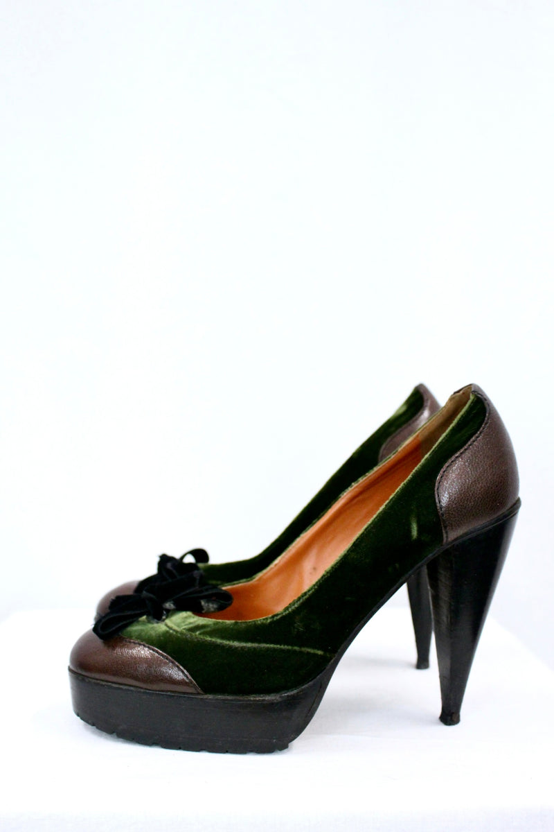 Velvet heels