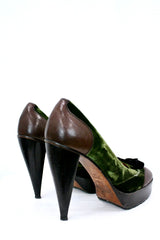 Velvet heels