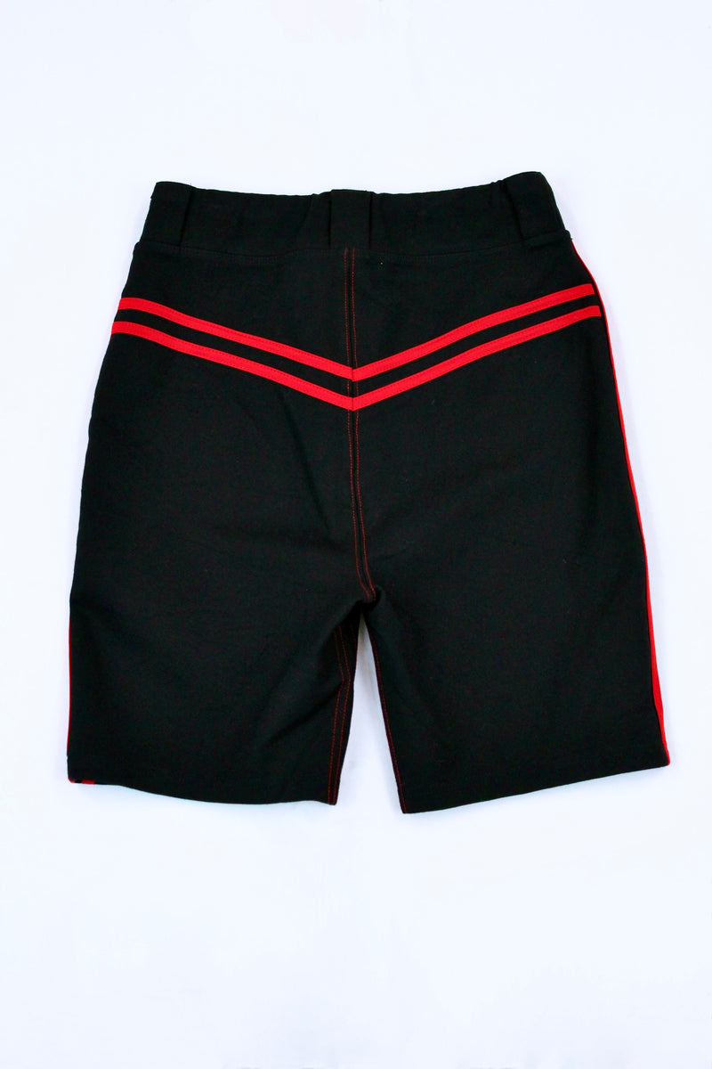 Red Stripe Bike Shorts