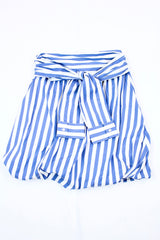 Cotton Stripe Shirt Skirt