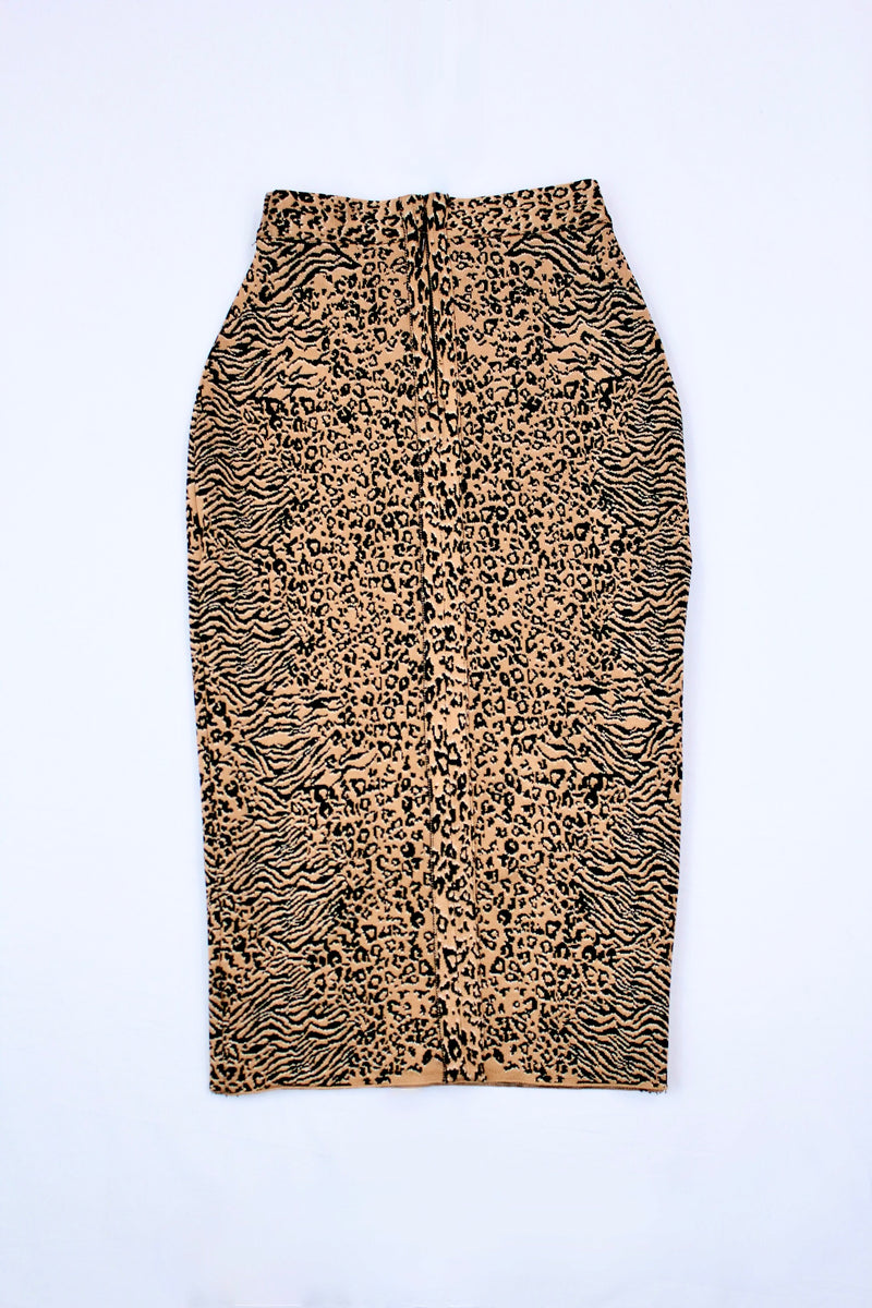 Animal Print Bodycon Skirt