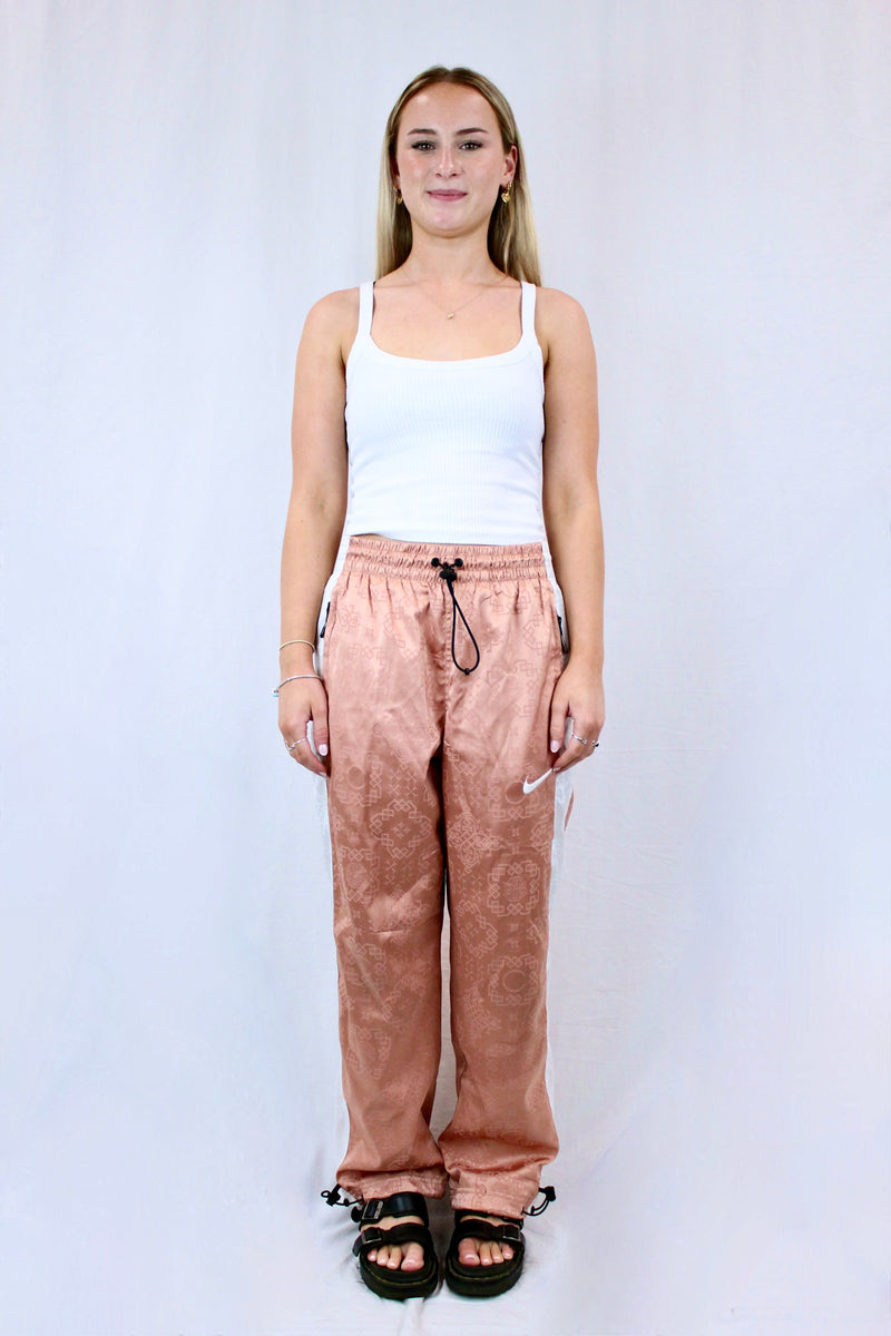 Patterned Satin Trackpants