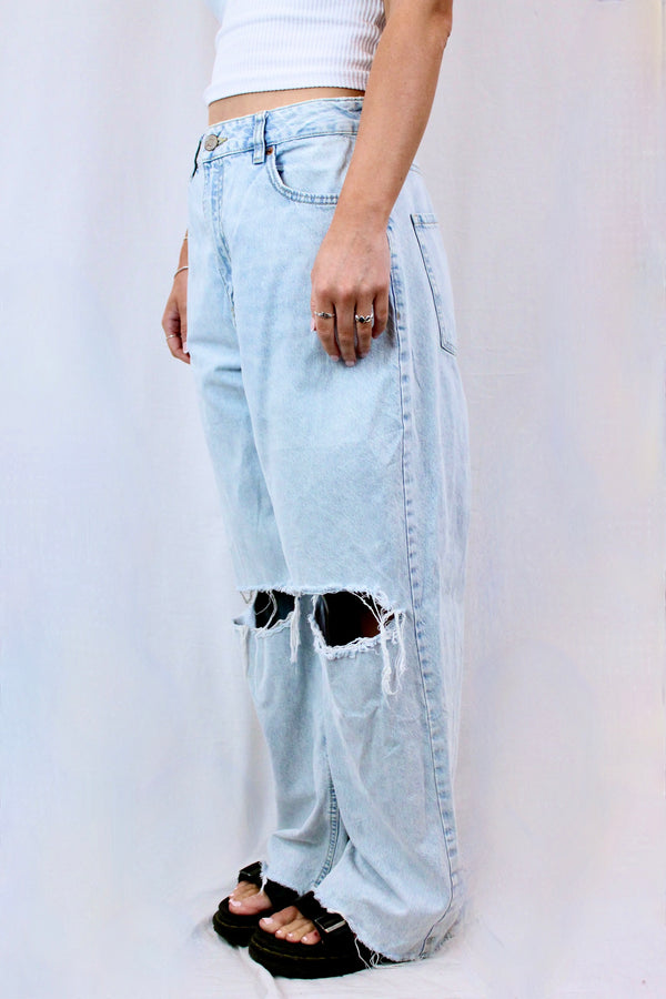 Baggy Fit Ripped Denim