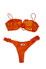 Bikini Lovers - Orange Crinkle Bikini Set