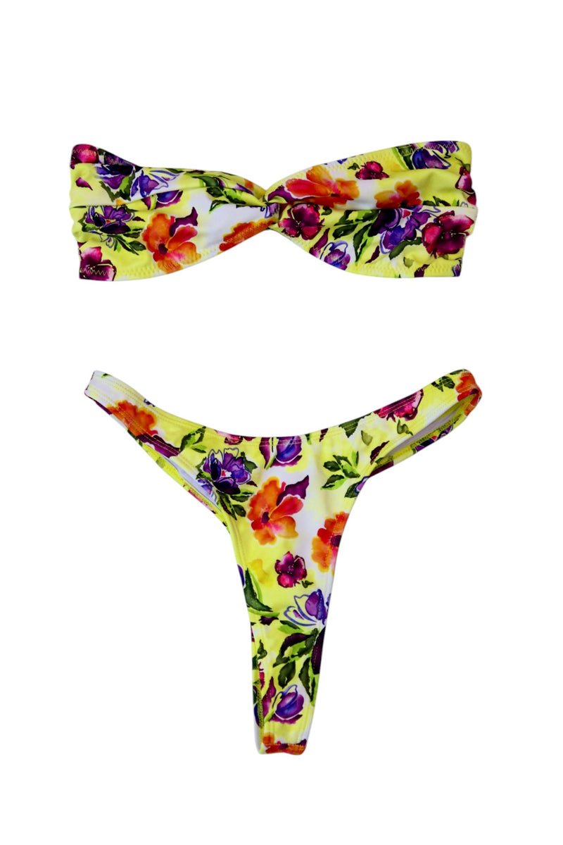 Loleia - Bright Floral Bandeau Bikini