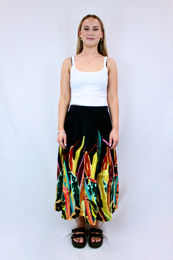 Rebekah Callaghan x Gorman - Pleated Silk Skirt