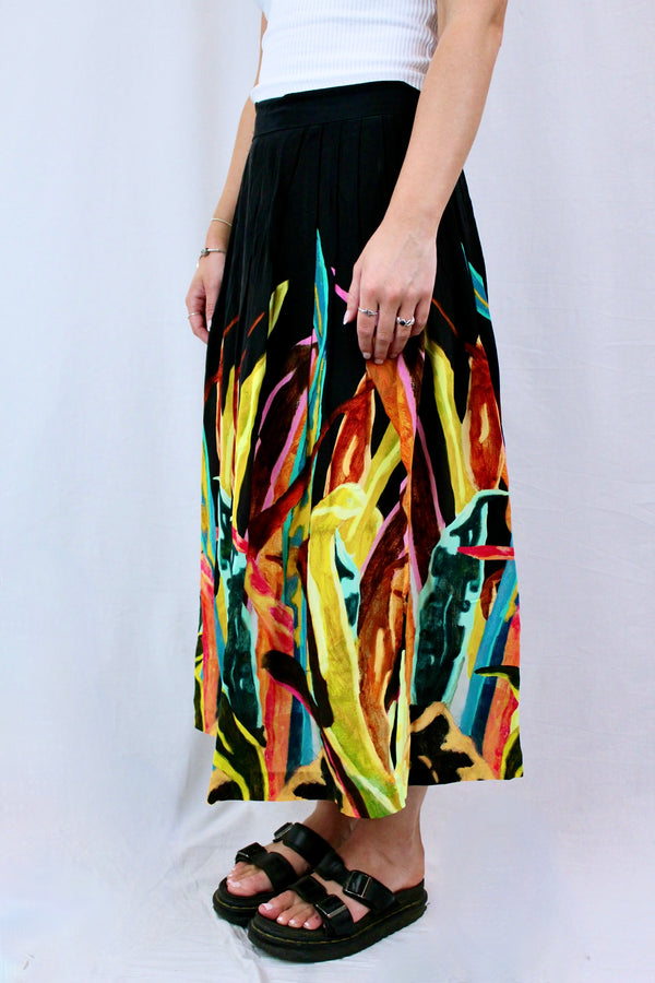 Rebekah Callaghan x Gorman - Pleated Silk Skirt
