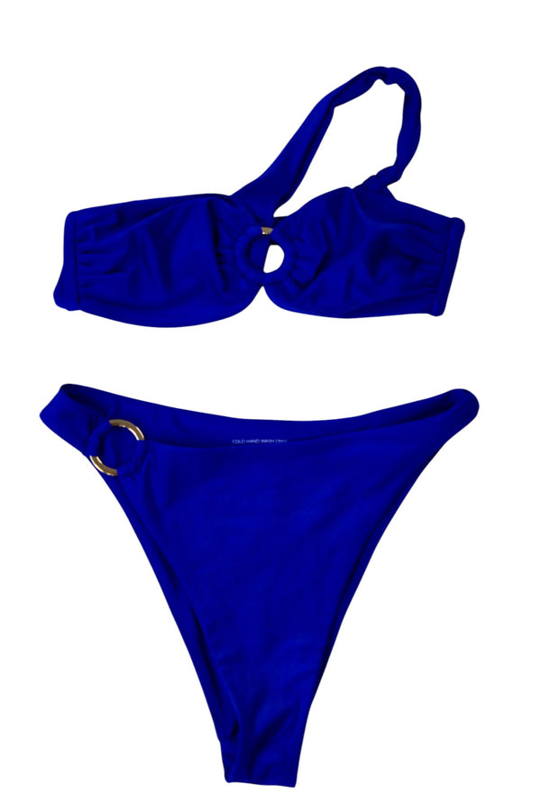 Asymmetrical Bandeau Bikini Set