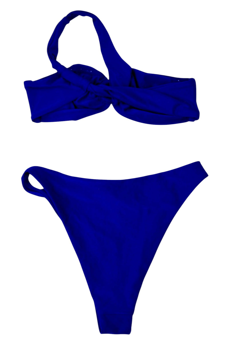 Asymmetrical Bandeau Bikini Set