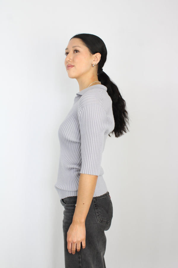 Wynn Hamlyn - Ribbed Collared Top