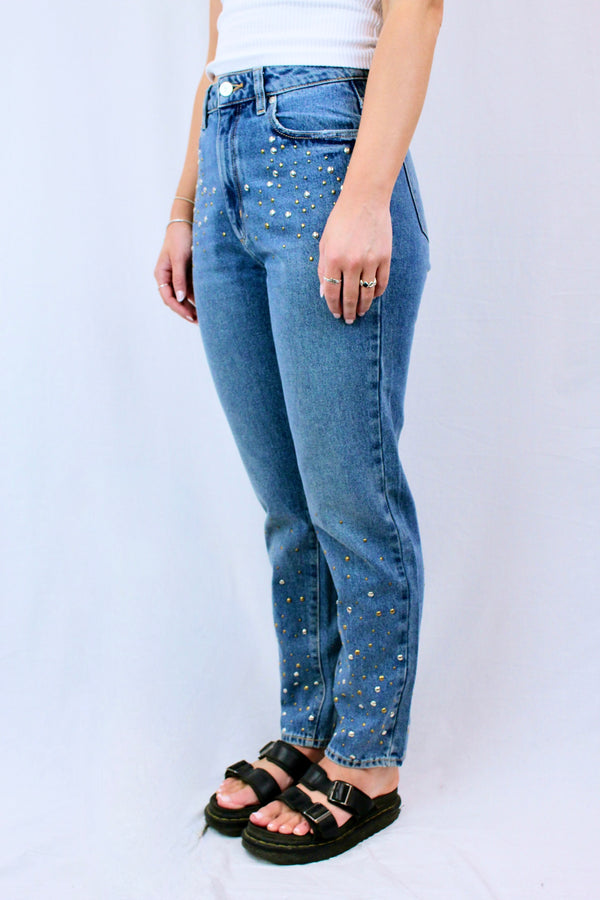 A Brand - Stud Detail Jeans