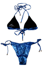 Alt + - Metallic Blue String Bikini