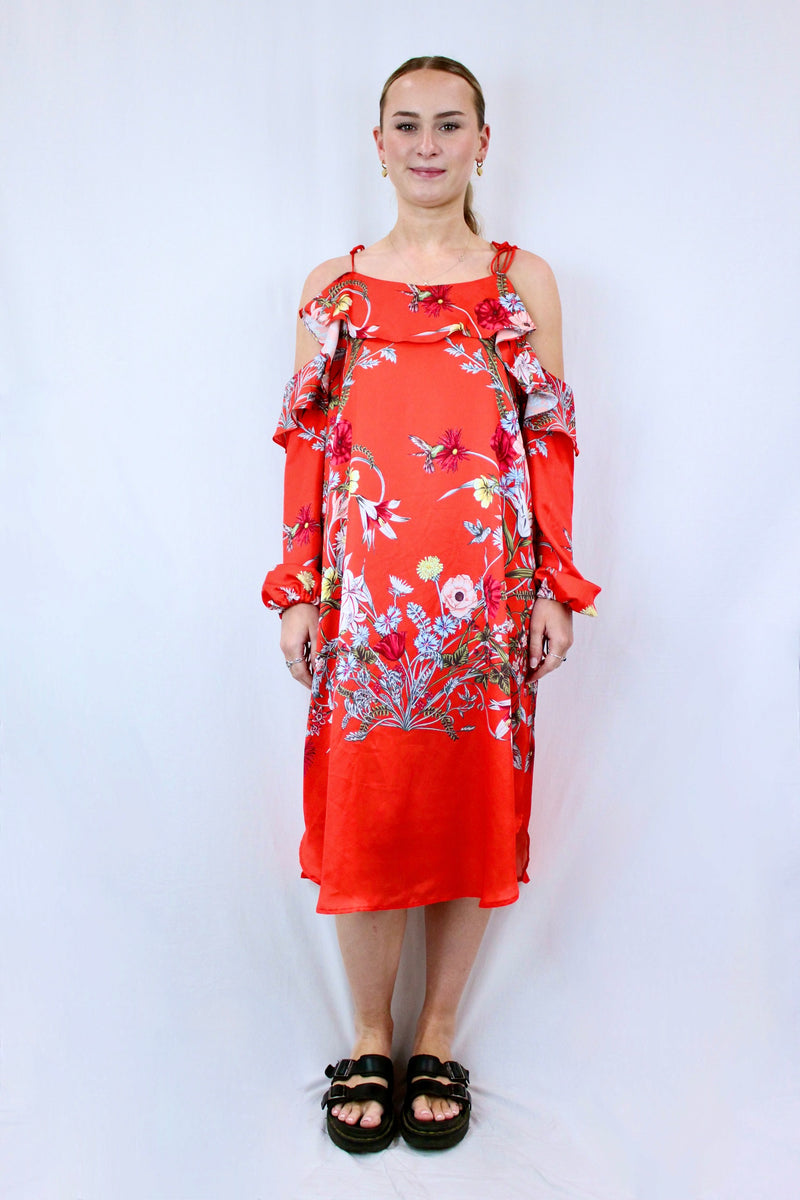 Off-shoulder Floral Dress