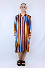 Yvonne Bennetti - Multicolour Stripe Shirt Dress