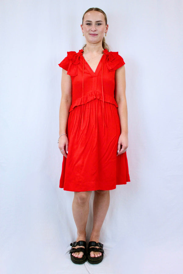 Maje - Red Drape Dress