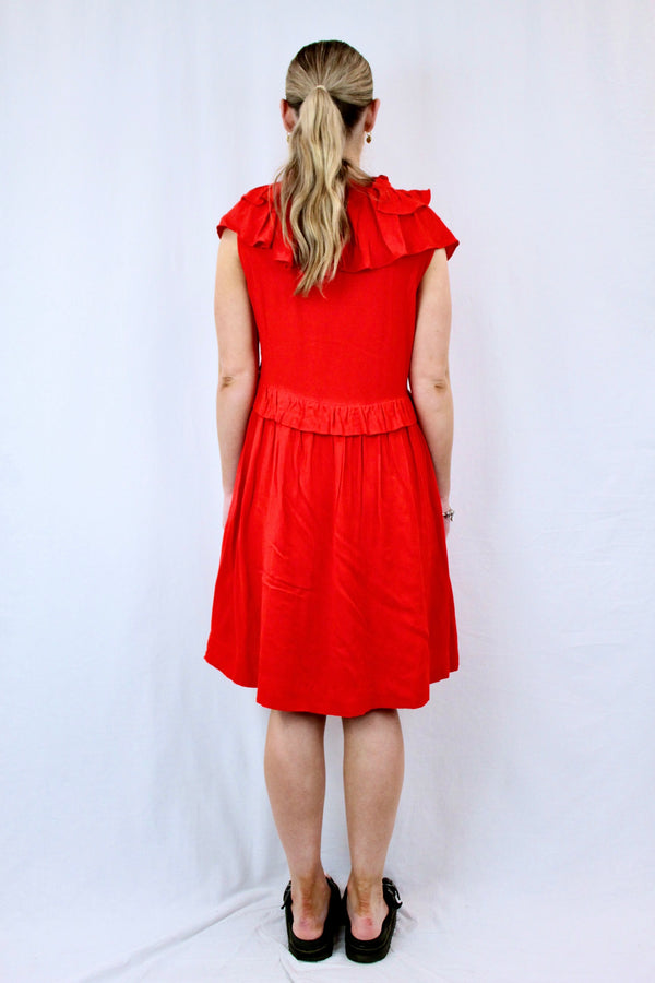 Red Drape Dress