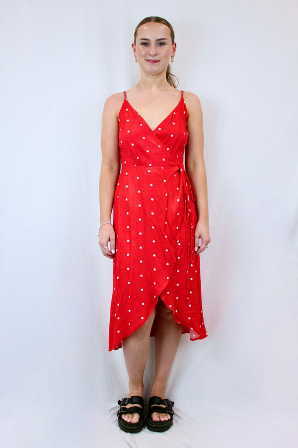 Reformation - Spotted Wrap Dress
