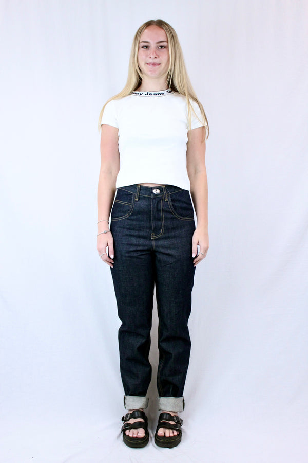 Simonett - Rigid Dark Denim Jeans