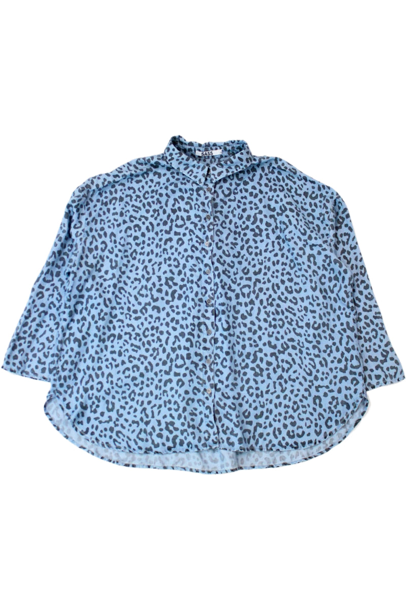 SASS - Leopard Print Denim Shirt