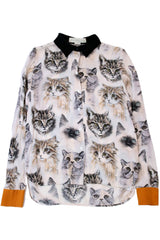 Stella McCartney - Silk Cat Print Shirt