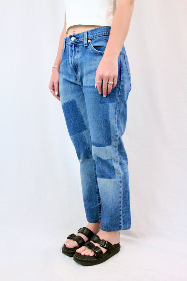 Patchwork Effect Jeans