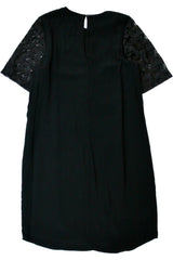 Juliette Hogan - Lace Sleeves Shift Dress