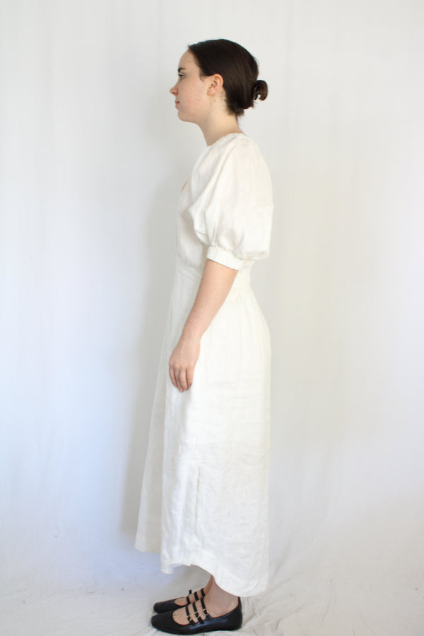 Linen Button-Up Dress