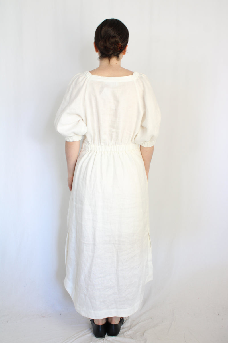 Linen Button-Up Dress